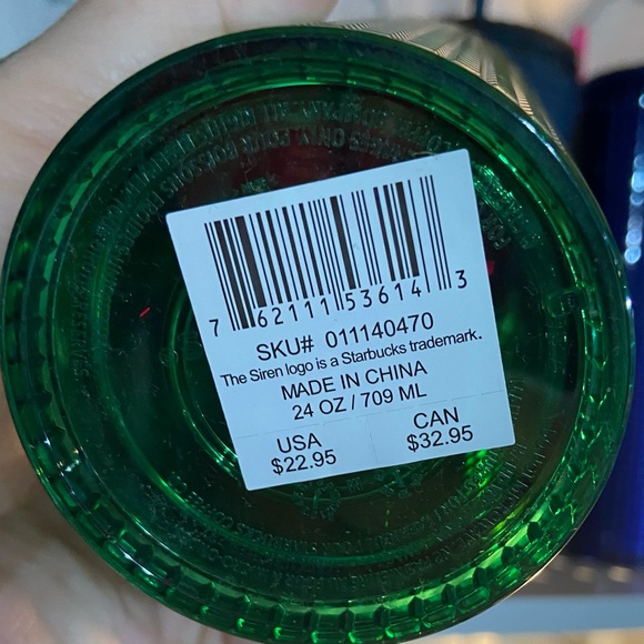 Starbucks pink and green venti cold cup never used - Picture 5 of 5